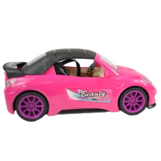 Fashion Sport Car: Set auto sportiva rosa con luci e suoni, con elicottero immagine 8