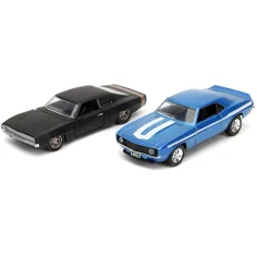 Fast & Furious: Pacchetto da 2 pezzi 1969 Chevrolet Camaro e 1968 Dodge Charger Widebody in scala 1/32 - Jada Toys immagine 6