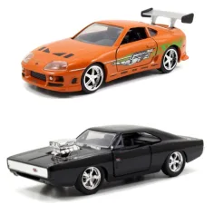 Fast & Furious: Twin Pack Dodge Charger R/T e Toyota Supra veicoli in metallo doppio pacchetto 1/32 - Simba Toys immagine 2
