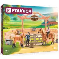 Faunica: Maneggio con cavalli e cavalieri set da gioco 23 pezzi - Woodyland
