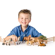 Faunica: set di gioco da 25 pezzi con cavalli - Woodyland immagine 2