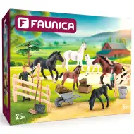 Faunica: set di gioco da 25 pezzi con cavalli Lipizzani - Woodyland