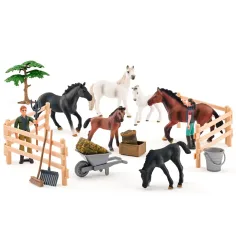 Faunica: set di gioco da 25 pezzi con cavalli Lipizzani - Woodyland immagine 2