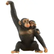 Figura di scimpanzé con cucciolo - Bullyland
