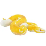 Figura giocattolo di pitone reale albino