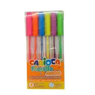 Fiorella set di penne gel neon 6 pezzi - Carioca