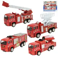 Fire Rescue Team: set di 4 camion dei pompieri in metallo