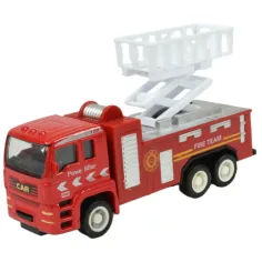 Fire Rescue Team: set di 4 camion dei pompieri in metallo immagine 2