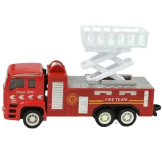Fire Rescue Team: set di 4 camion dei pompieri in metallo immagine 3