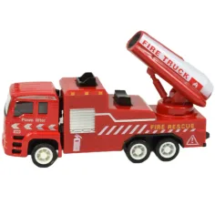 Fire Rescue Team: set di 4 camion dei pompieri in metallo immagine 5