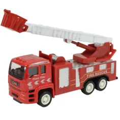 Fire Rescue Team: set di 4 camion dei pompieri in metallo immagine 8