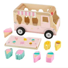 Fisher-Price: Carretto dei Gelati in Legno con Forme - Mattel immagine 2