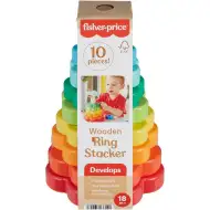 Fisher-Price: Gioco di sviluppo Piramide ad anelli in legno - Mattel