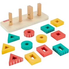 Fisher-Price: Gioco di sviluppo in legno con forme ad incastro - Mattel immagine 3
