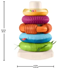 Fisher-Price: Sensory Rock-A-Stack™ piramide ad anelli - Mattel immagine 5