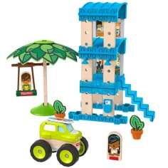 Fisher-Price: Wonder Makers bungalow sulla spiaggia set di costruzione 35 pezzi - Mattel immagine 3