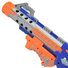 Flames Storm: Gigante pistola spara-spugne elettrica con luci, tamburo rotante e proiettili 73cm immagine 3