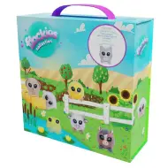Flockies personaggio da gioco: Serie 3 - Scatola da collezione con casetta con la figura di Caroline il gatto