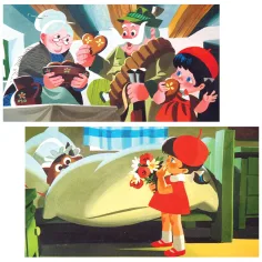 Fratelli Grimm: Cappuccetto Rosso e il lupo diapositive immagine 2