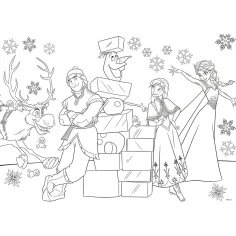 Frozen 2 in 1 maxi puzzle da 35 pezzi e album da colorare 70x50cm - Lisciani immagine 2