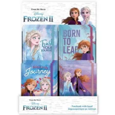 Frozen 2: taccuino con elastico in varie versioni, 10 x 13,5 cm