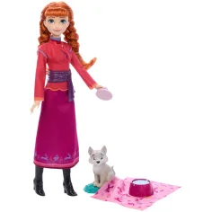 Frozen: Set di personaggi giocattolo Anna e la piccola volpe artica - Mattel immagine 2