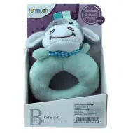 FunMuch: Sonaglio per bebè con asino blu di peluche