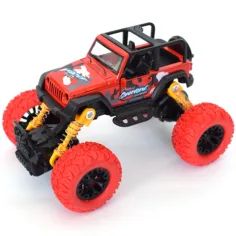 Fuoristrada Jeep rosso a retrocarica 1/32 immagine 2
