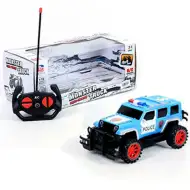 Fuoristrada della polizia telecomandato RC con quattro funzioni 1/18