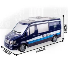 Furgone SWAT della polizia telecomandato RC con luci 27MHz scala 1/32 25cm immagine 4