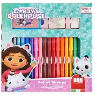 Gabi casetta per bambini set di timbri da 18 pezzi con pennarello - Multiprint
