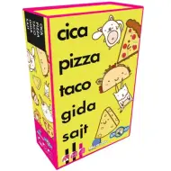 Gatto, pizza, taco, capretto, gioco da tavolo al formaggio