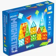 Geomag: Set di blocchi da costruzione magnetici Magnetic Tiles Gems, 16 pezzi