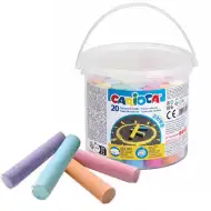 Gessetti colorati 20 pezzi in secchio - Carioca