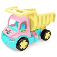 Gigante dumper gigante con capacità di carico di 150 kg in colore rosa-giallo - Wader