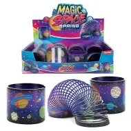 Giocattolo a spirale che sale le scale a tema spaziale.