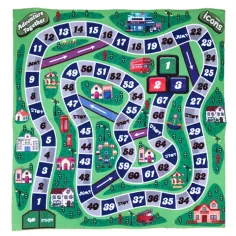 Gioco da tavolo con camion dei pompieri Tappeto da gioco 70x70cm immagine 2