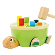 Gioco del martello di legno a forma di tartaruga
