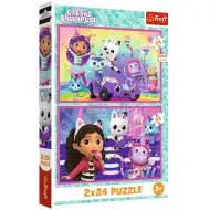 Gioco della casa delle bambole di Gabi con puzzle da 2x24 pezzi - Trefl