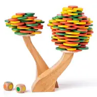 Gioco di abilità in legno per costruire la chioma degli alberi