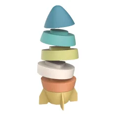 Gioco di costruzione: torre a forma di razzo 10x10x20 cm immagine 2