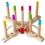 Gioco di lancio degli anelli in legno