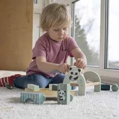 Gioco di martellamento con panda in legno - Eichhorn immagine 3