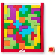 Gioco di puzzle Tetris in legno colorato - Woodyland