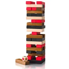 Gioco popolare di costruzione della torre Jenga - Woodyland immagine 2
