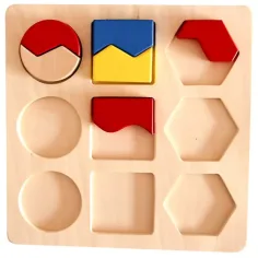 Gioco puzzle in legno con forme, 18 pezzi immagine 2