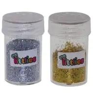 Glitter in barattolo doro o dargento 8g