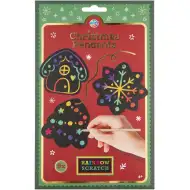 Grafix: Set per creare immagini da grattare arcobaleno di Natale