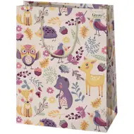 Green Grass animali della foresta borsa regalo esclusiva di grandi dimensioni 33x15x44cm