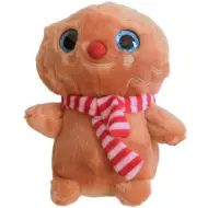 Gufo di peluche con sciarpa a righe 18cm
